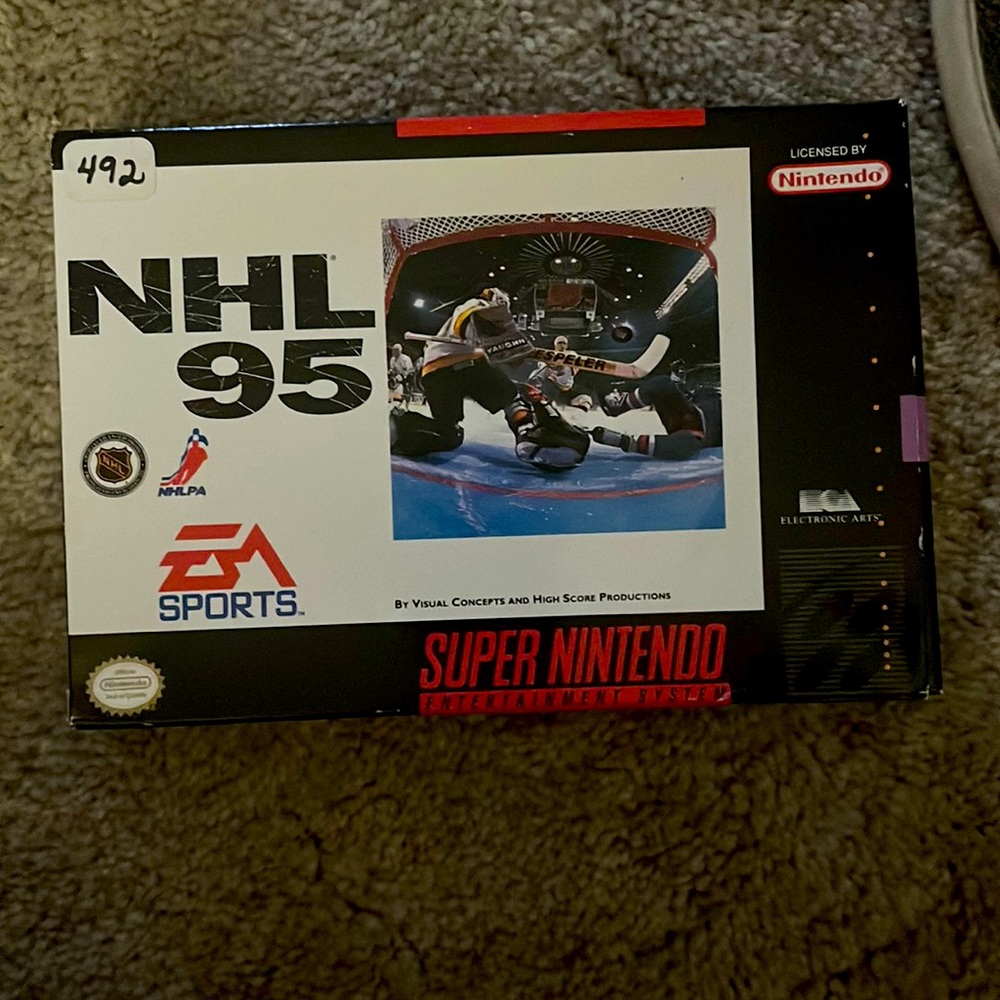 NHL 95 Super Nintendo game